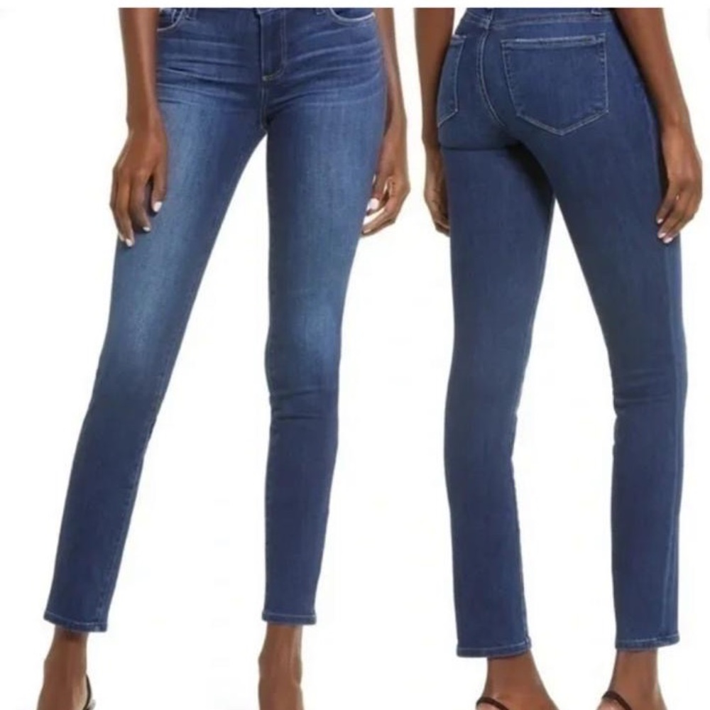 PAIGE Dark Blue skyline Skinny ankle Jeans denim 25